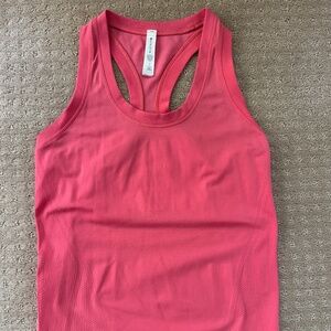 Athleta Momentum Seamless Tank Top, Bright Coral, Size Small